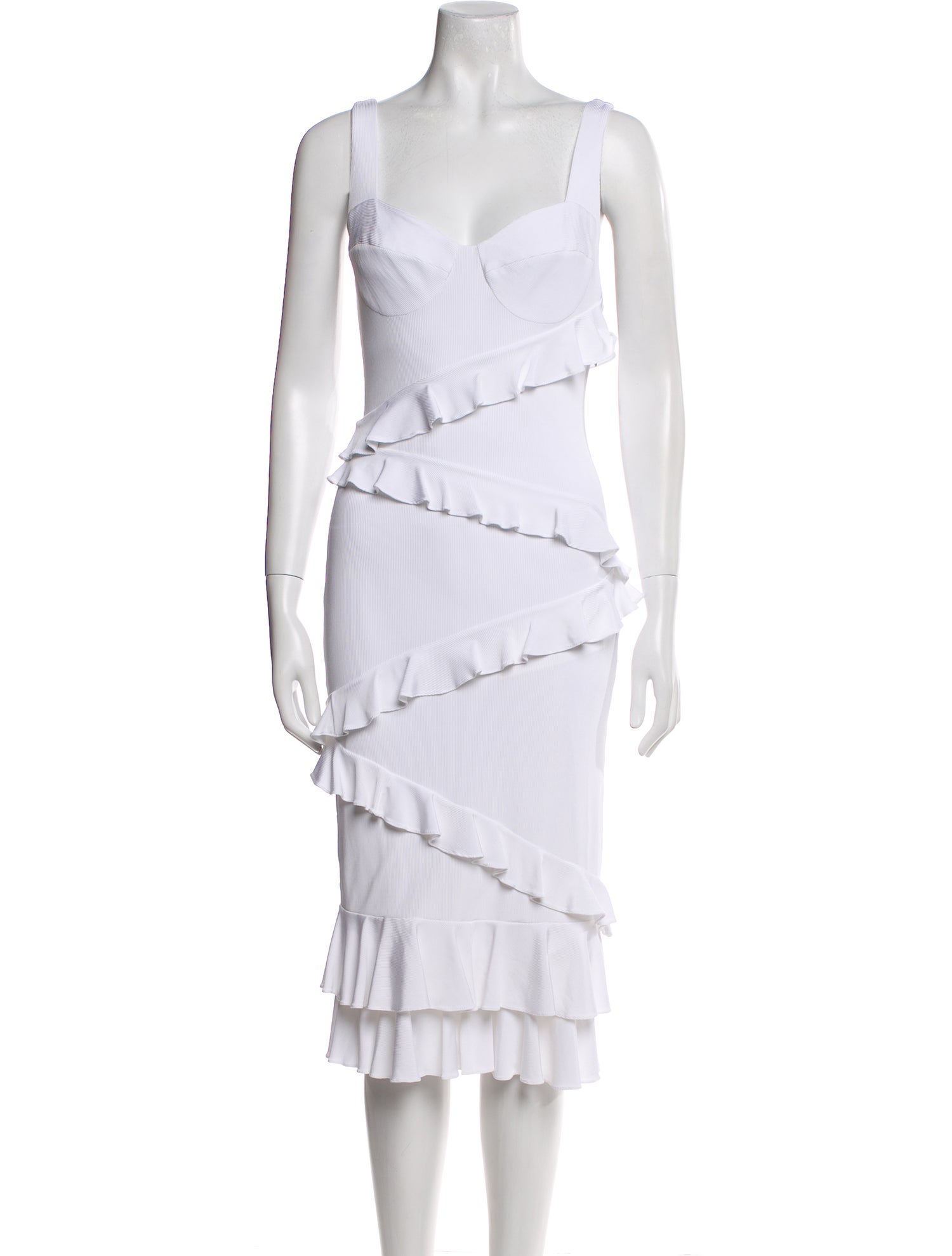 Cushnie V-Neck Knee-Length Dress