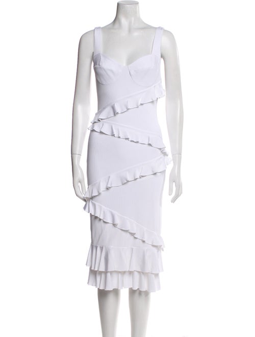 Cushnie V-Neck Knee-Length Dress