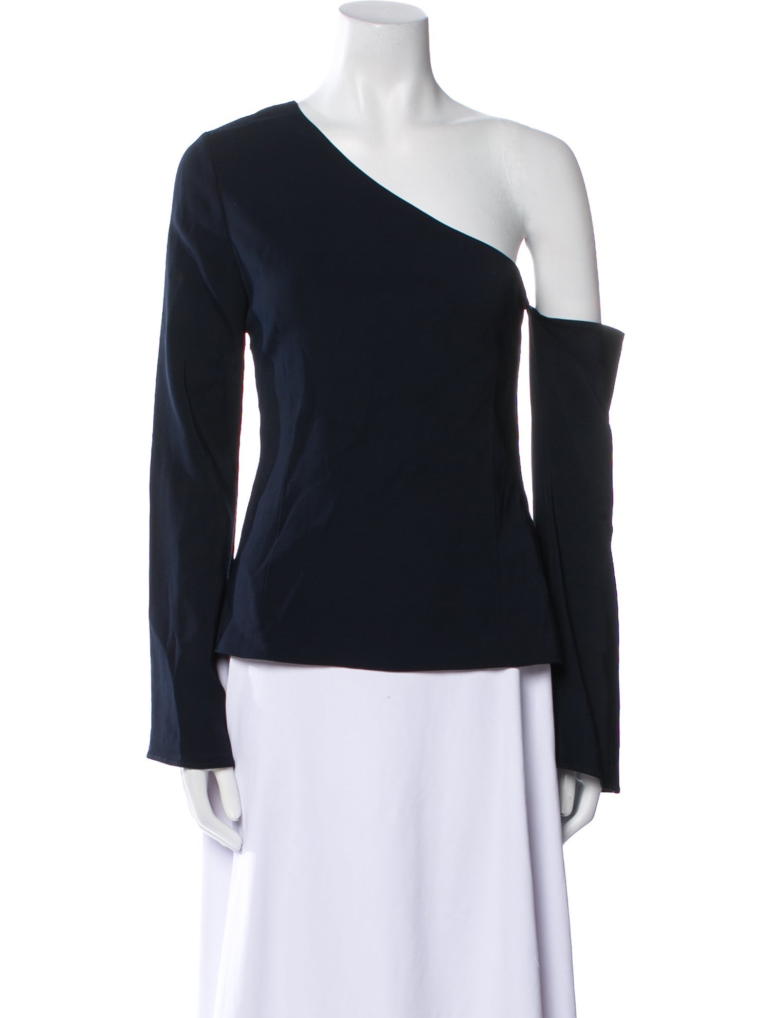 Cushnie One-Shoulder Long Sleeve Top