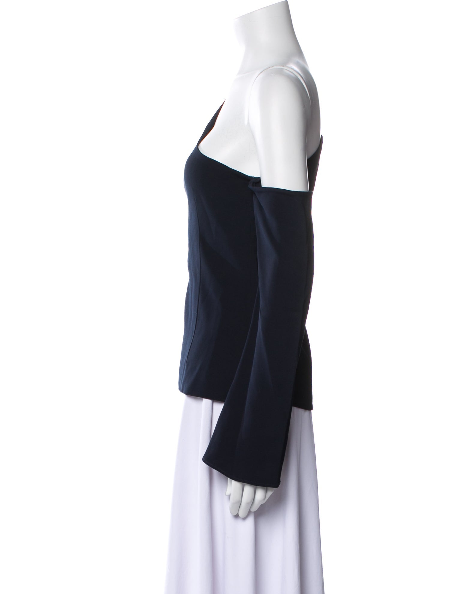 Cushnie One-Shoulder Long Sleeve Top