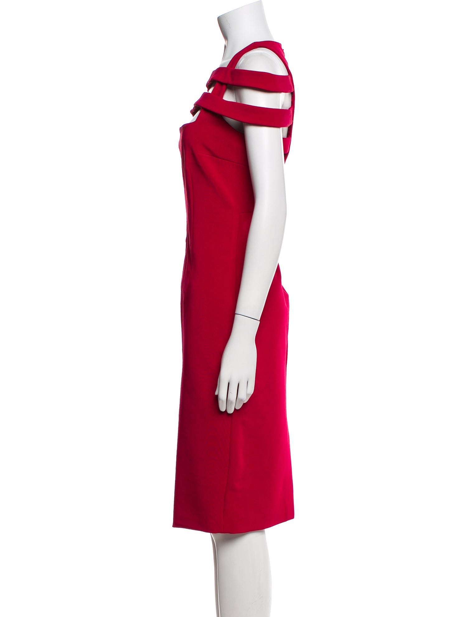 Cushnie Square Neckline Knee-Length Dress