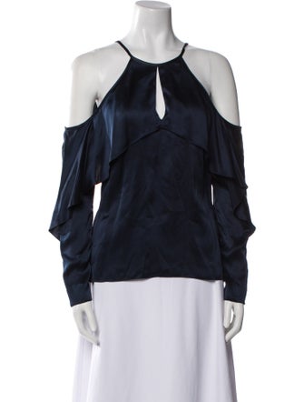 Cushnie Silk Off-The-Shoulder Blouse