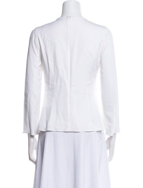 Cushnie Three-Quarter Sleeve Button-Up Top