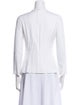 Cushnie Three-Quarter Sleeve Button-Up Top
