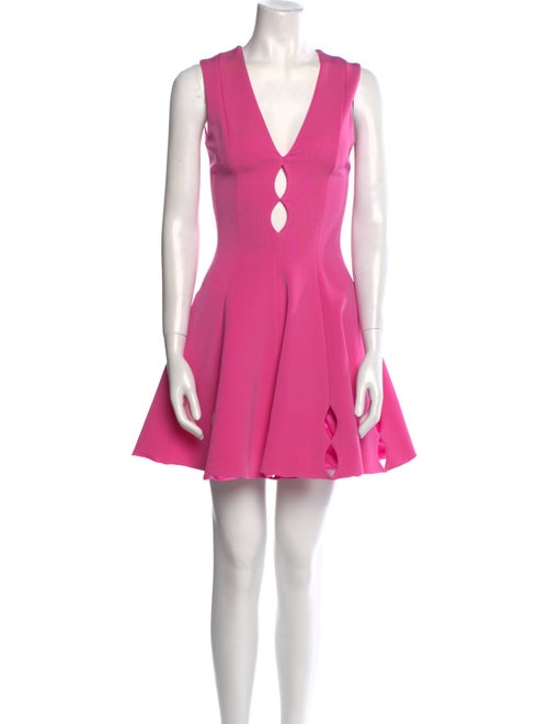 Cushnie V-Neck Mini Dress