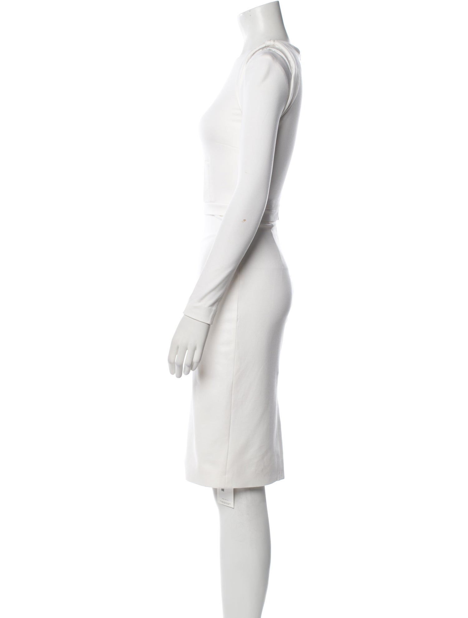 Cushnie Bateau Neckline Knee-Length Dress