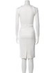 Cushnie Bateau Neckline Knee-Length Dress