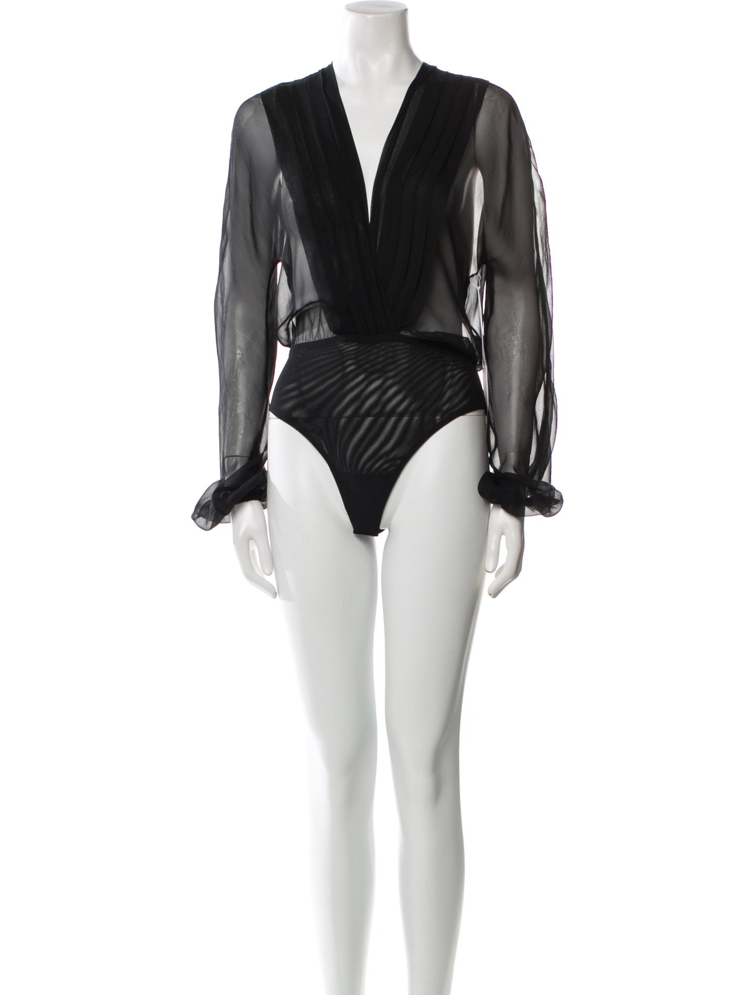 Cushnie Silk V-Neck Bodysuit w/ Tags