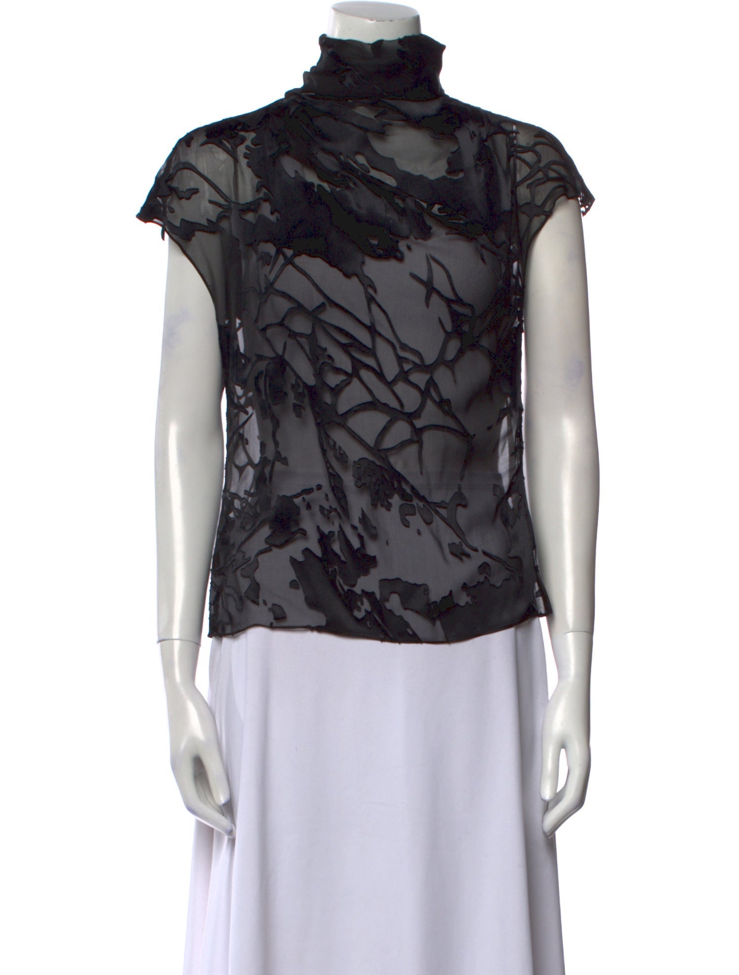 Cushnie Printed Cowl Neck Blouse
