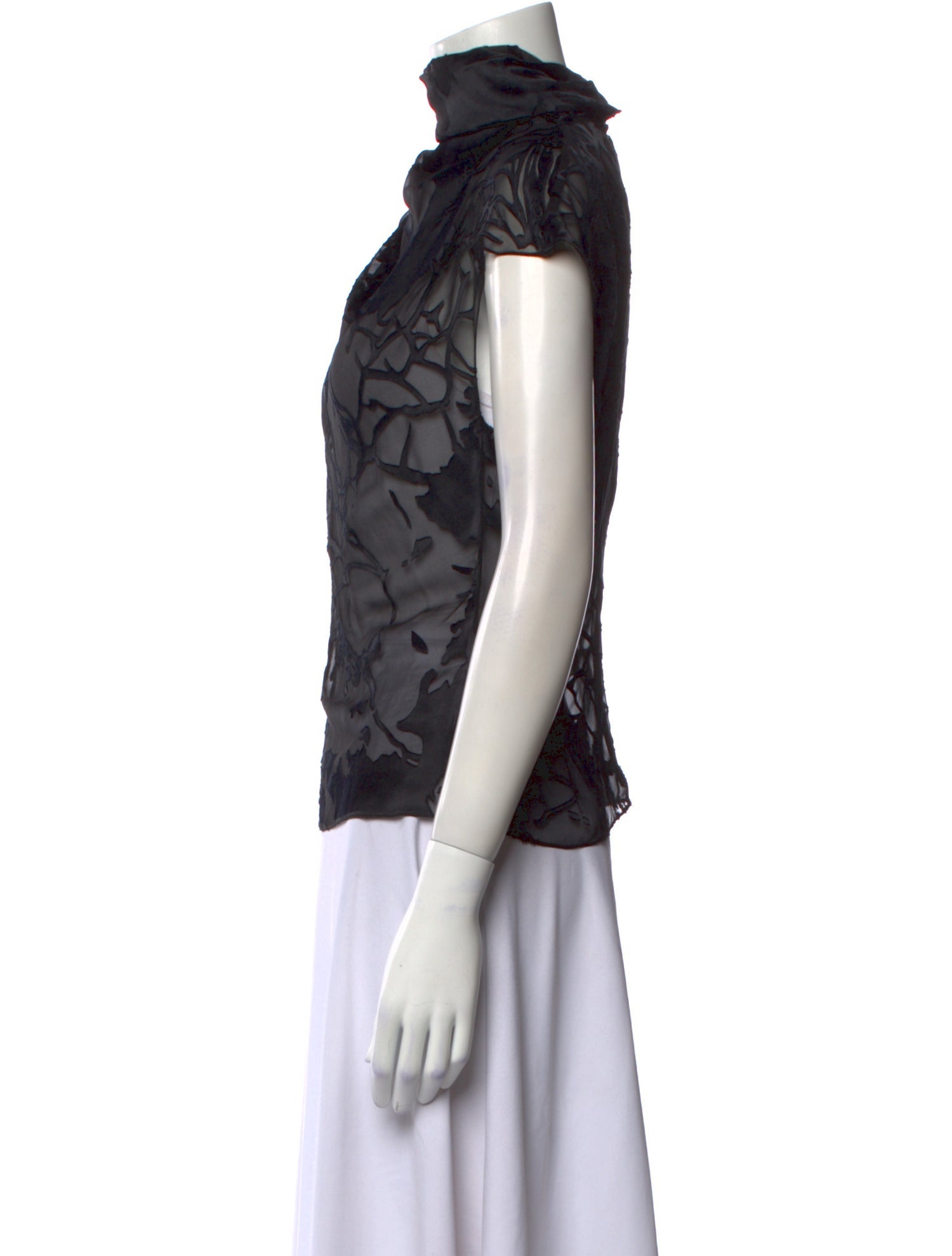 Cushnie Printed Cowl Neck Blouse