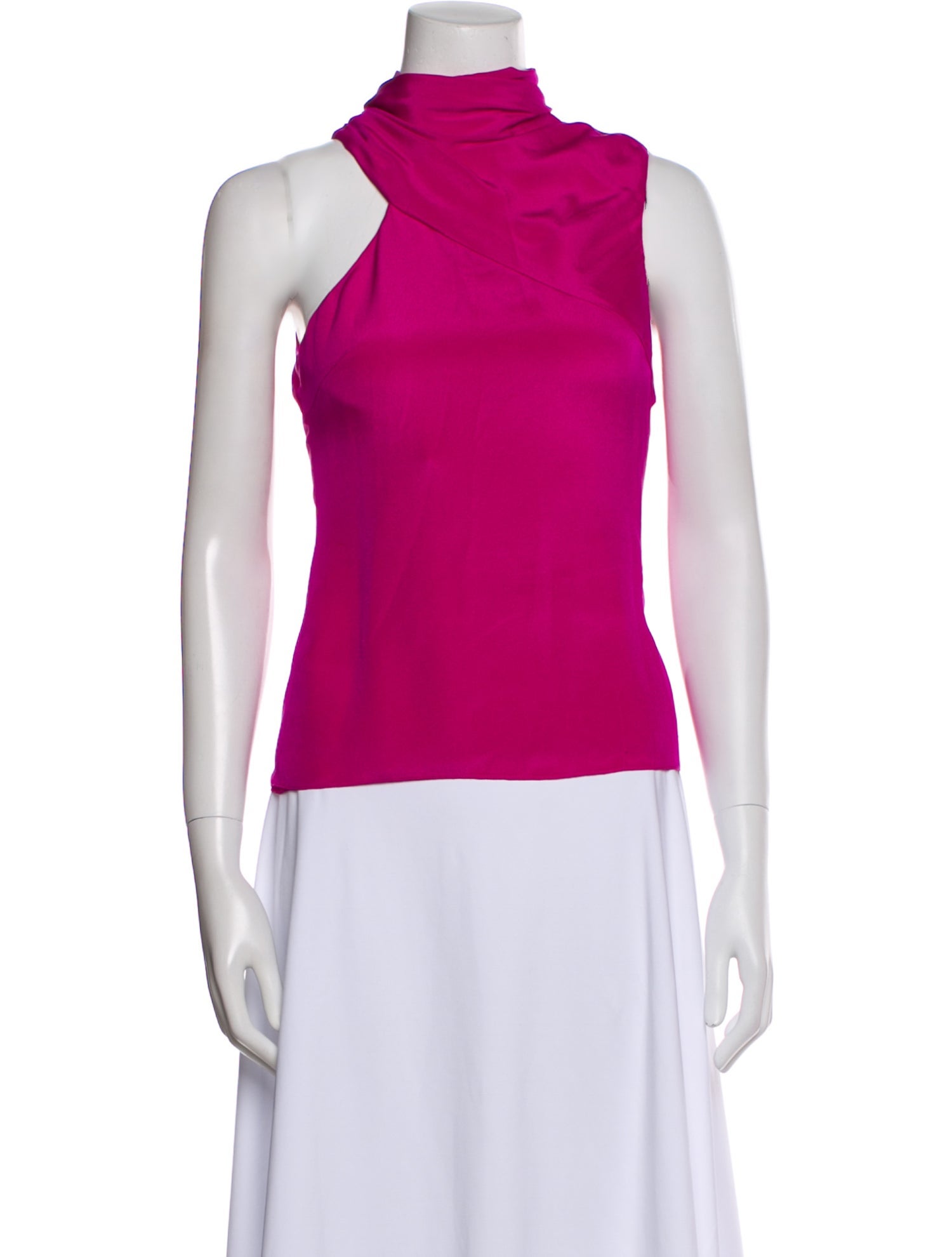Cushnie Silk Cowl Neck Top