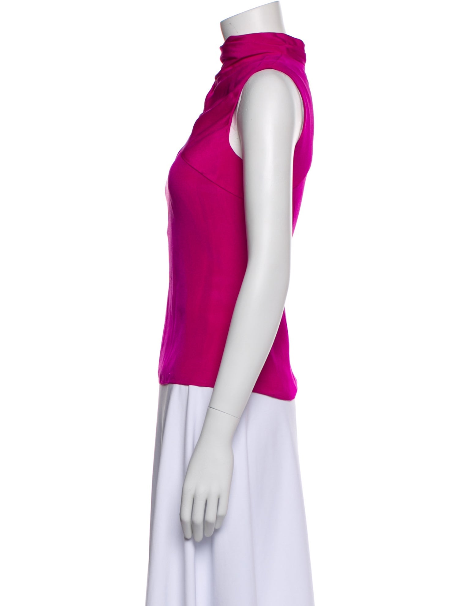 Cushnie Silk Cowl Neck Top