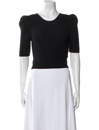 Cushnie Nylon Scoop Neck Sweater