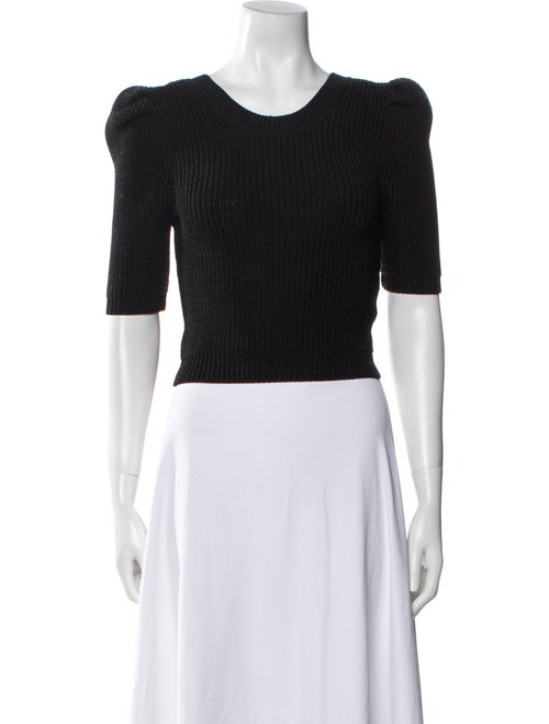 Cushnie Nylon Scoop Neck Sweater