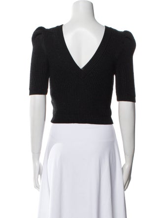 Cushnie Nylon Scoop Neck Sweater