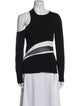 Cushnie Scoop Neck Long Sleeve Top