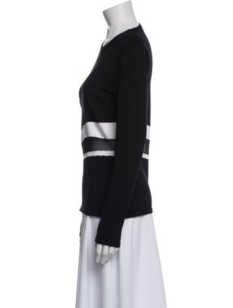 Cushnie Scoop Neck Long Sleeve Top