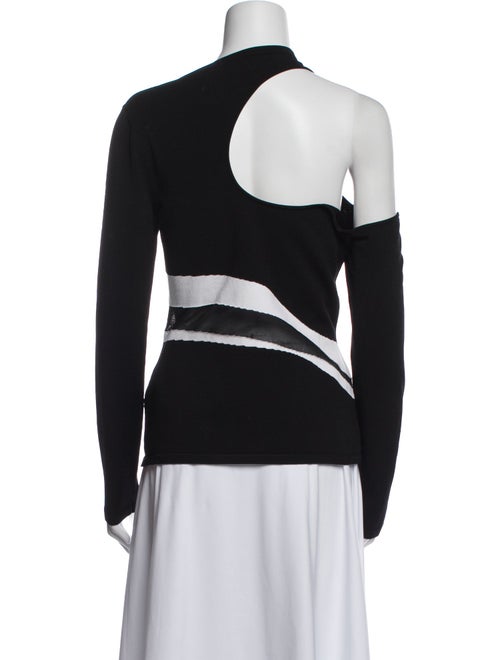 Cushnie Scoop Neck Long Sleeve Top