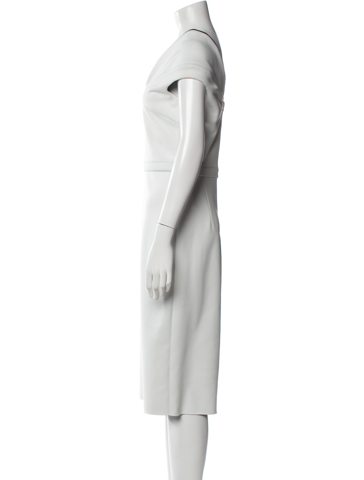 Cushnie V-Neck Knee-Length Dress