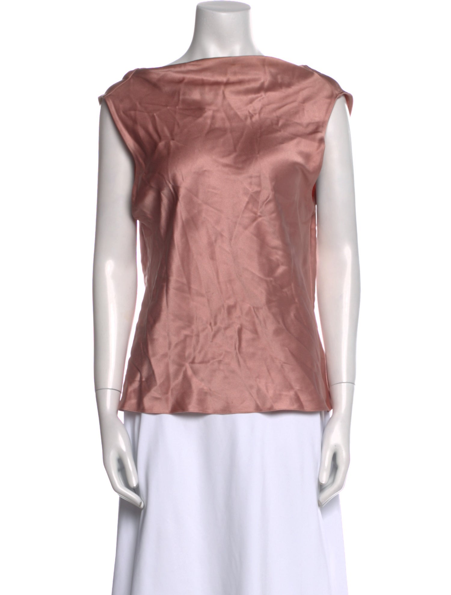 Cushnie Silk Bateau Neckline Blouse