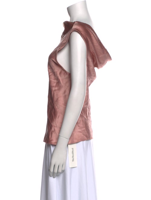 Cushnie Silk Bateau Neckline Blouse