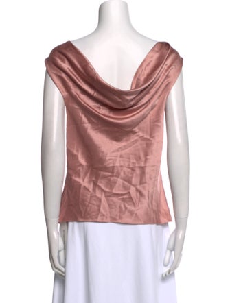 Cushnie Silk Bateau Neckline Blouse