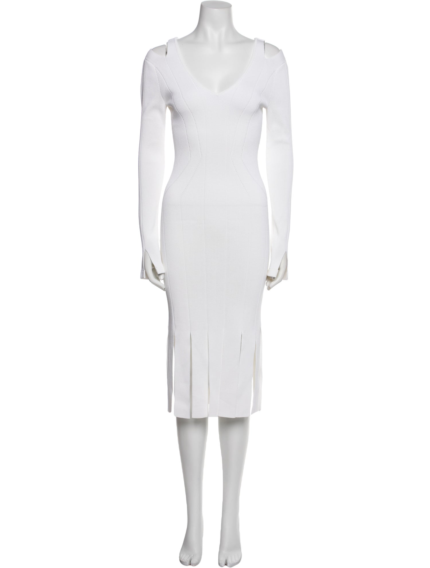 Cushnie V-Neck Midi Length Dress