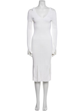 Cushnie V-Neck Midi Length Dress