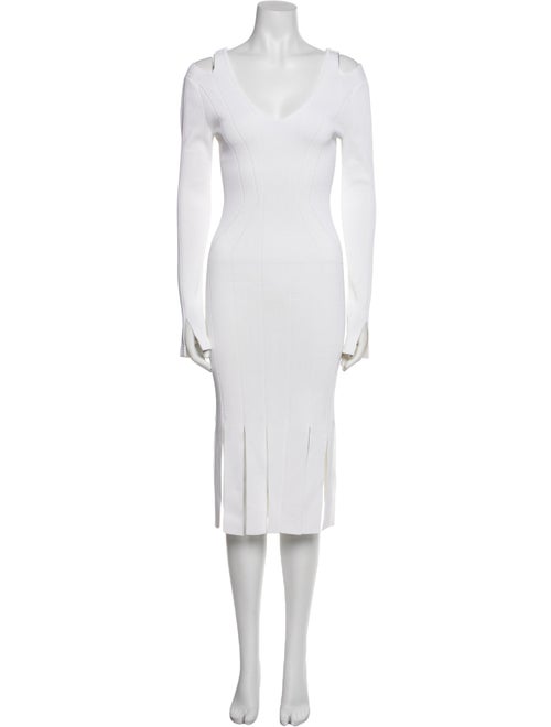 Cushnie V-Neck Midi Length Dress