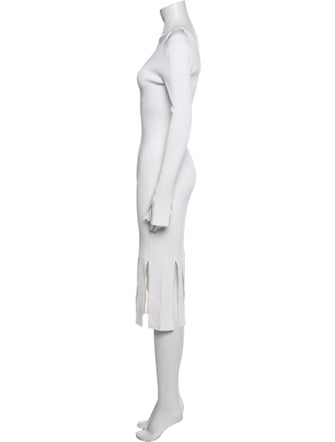 Cushnie V-Neck Midi Length Dress