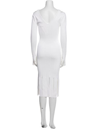 Cushnie V-Neck Midi Length Dress
