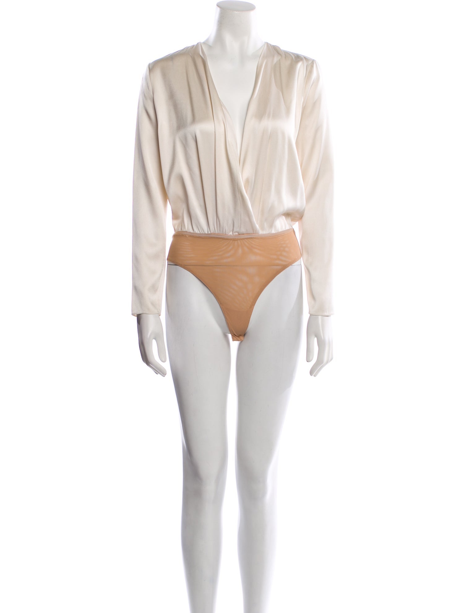 Cushnie Silk V-Neck Bodysuit