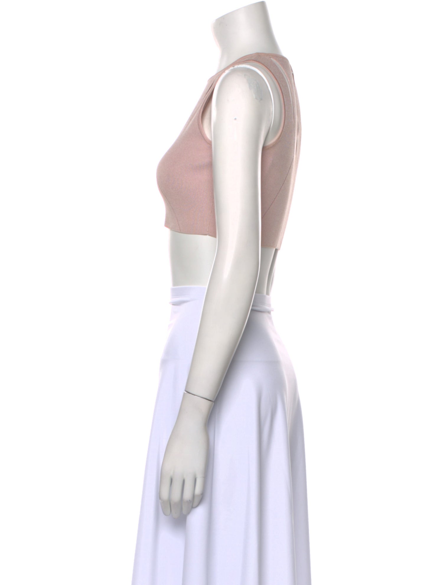 Cushnie Crew Neck Sleeveless Crop Top