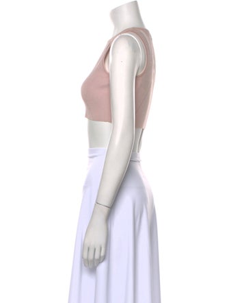 Cushnie Crew Neck Sleeveless Crop Top