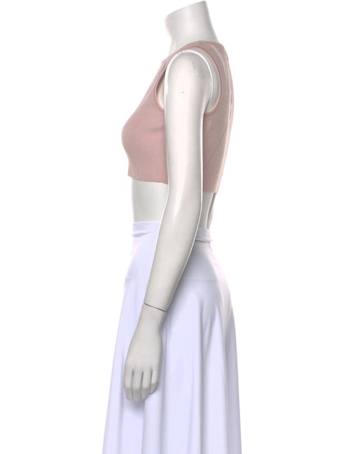 Cushnie Crew Neck Sleeveless Crop Top