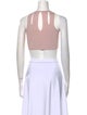 Cushnie Crew Neck Sleeveless Crop Top