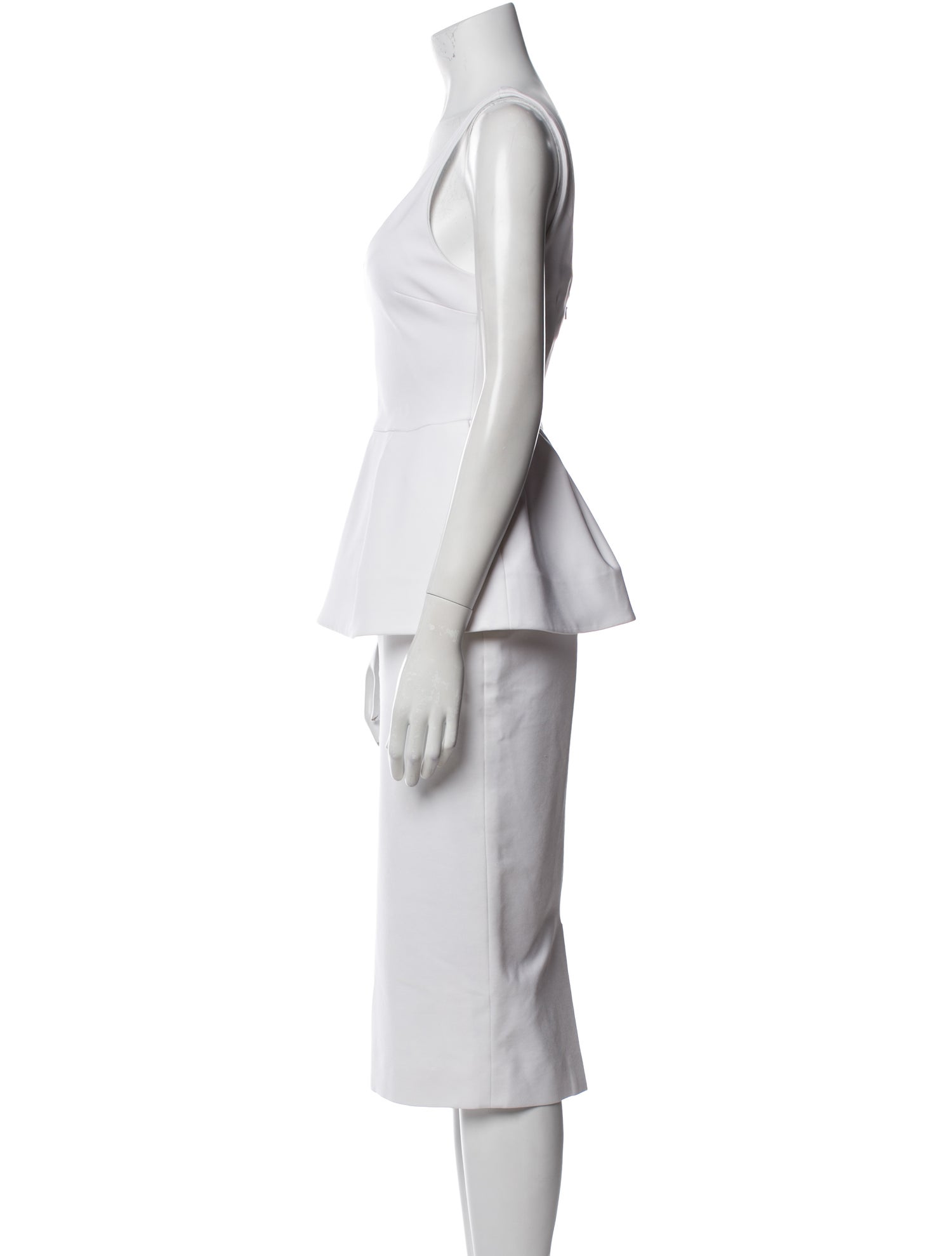 Cushnie Scoop Neck Midi Length Dress