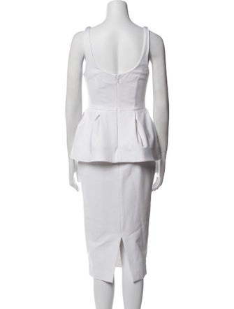 Cushnie Scoop Neck Midi Length Dress