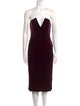 Cushnie Strapless Knee-Length Dress