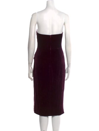 Cushnie Strapless Knee-Length Dress