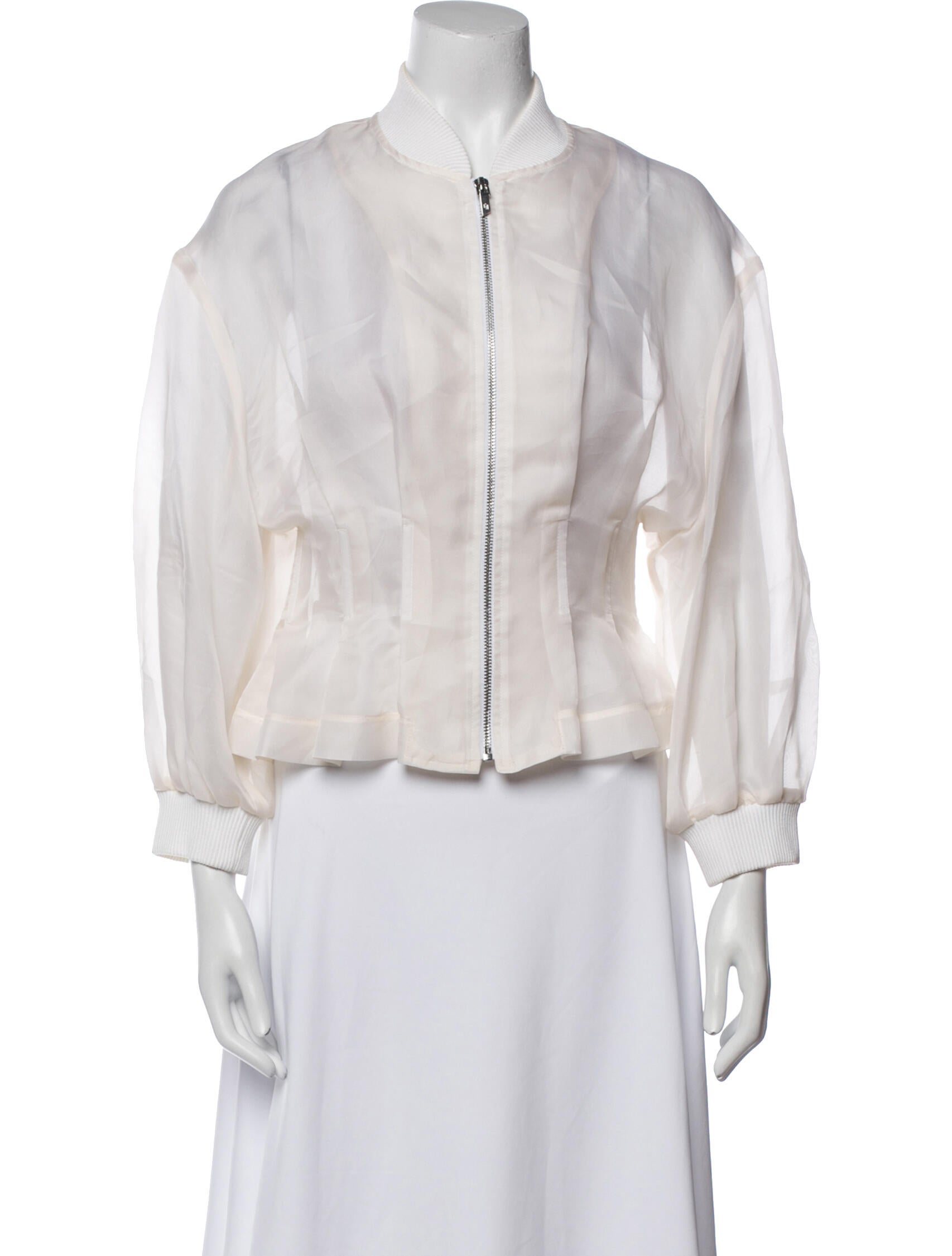 Cushnie Silk Denim Jacket