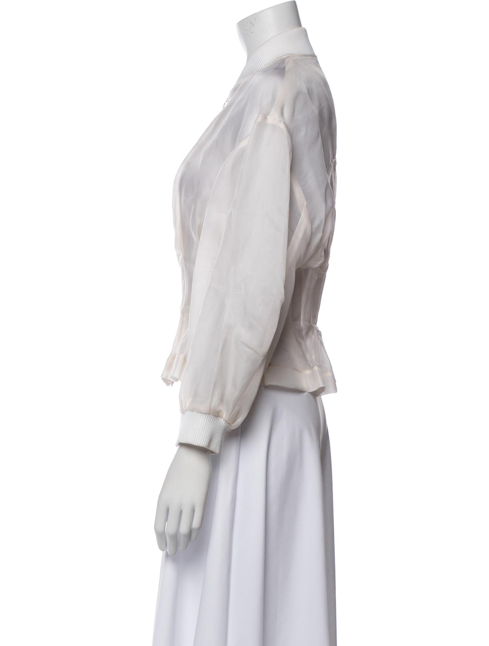 Cushnie Silk Denim Jacket