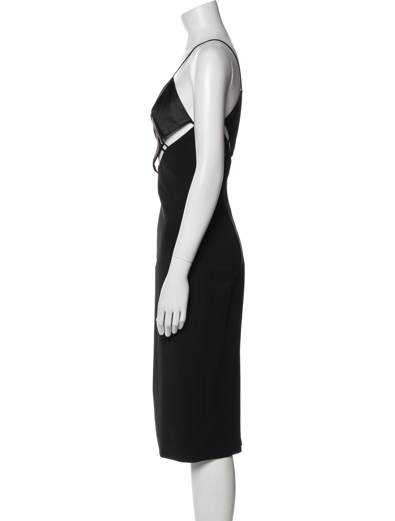 Cushnie V-Neck Midi Length Dress
