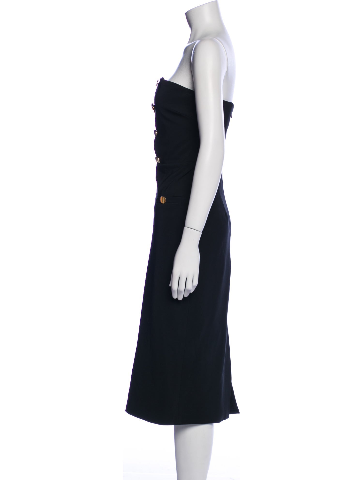 Cushnie Strapless Knee-Length Dress