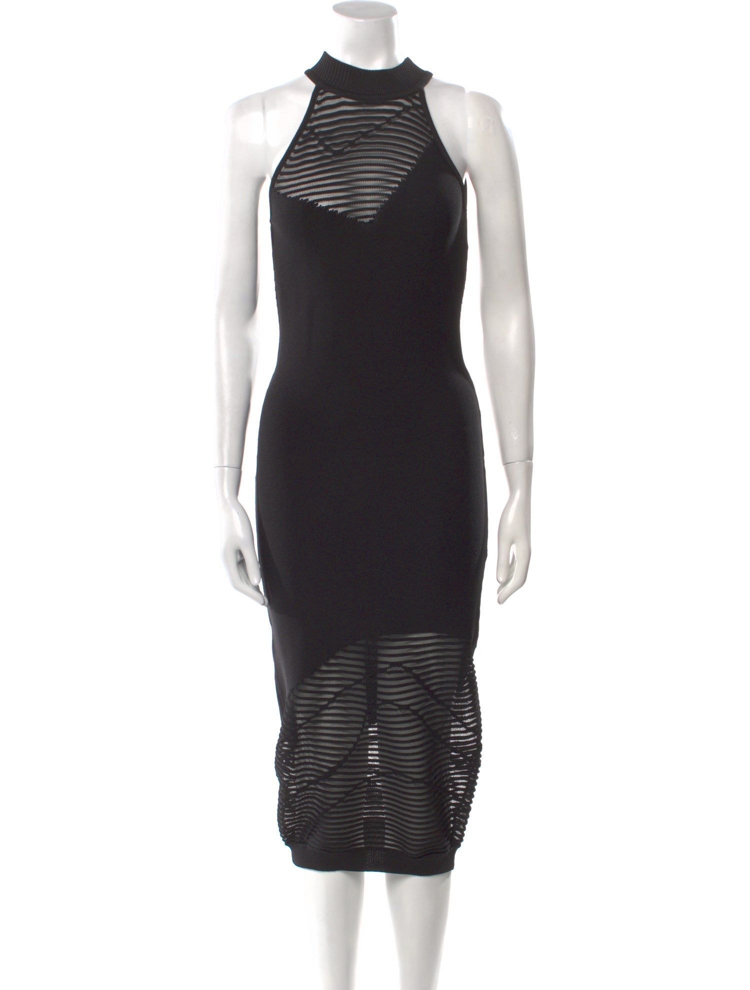 Cushnie Mock Neck Midi Length Dress