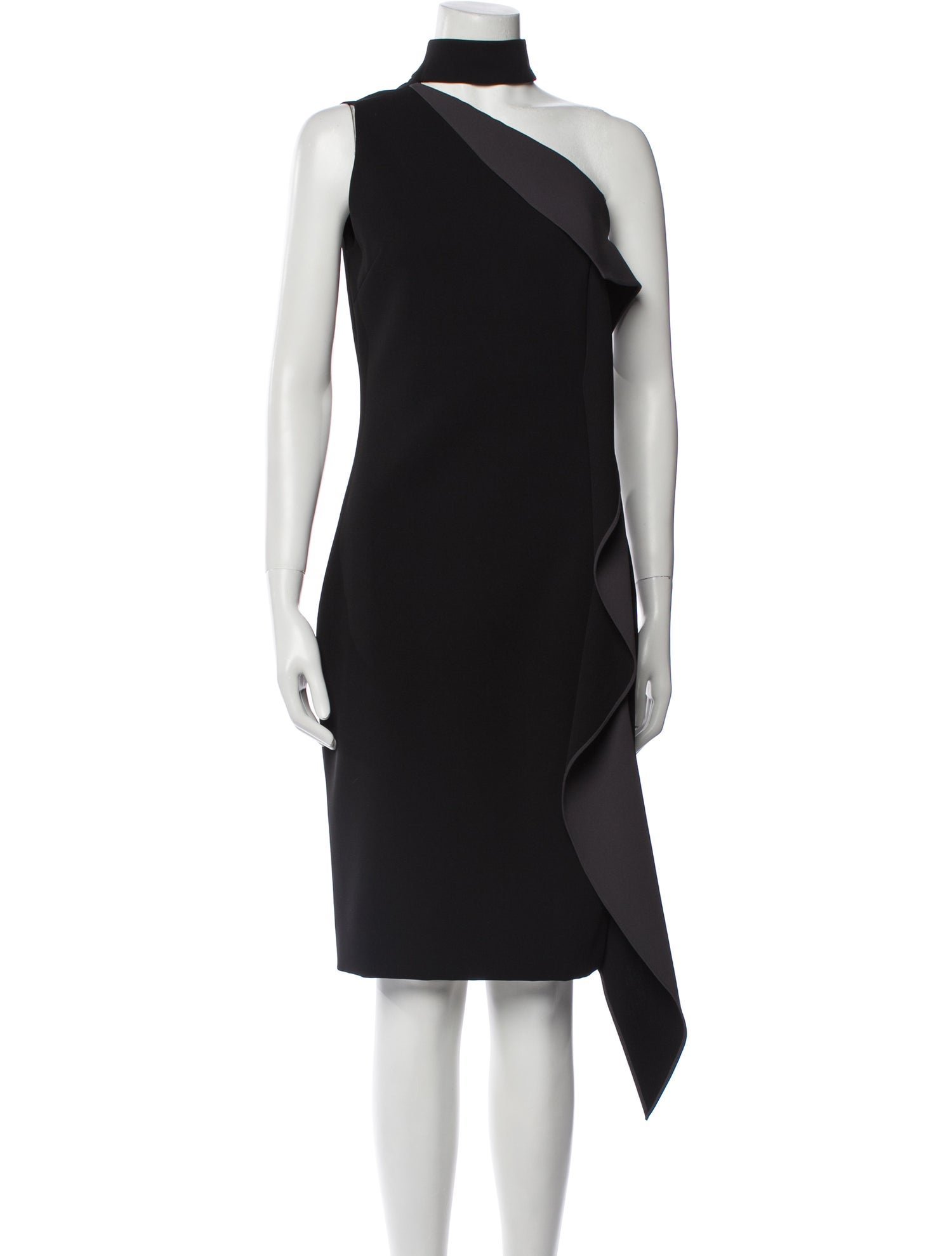 Cushnie One-Shoulder Knee-Length Dress