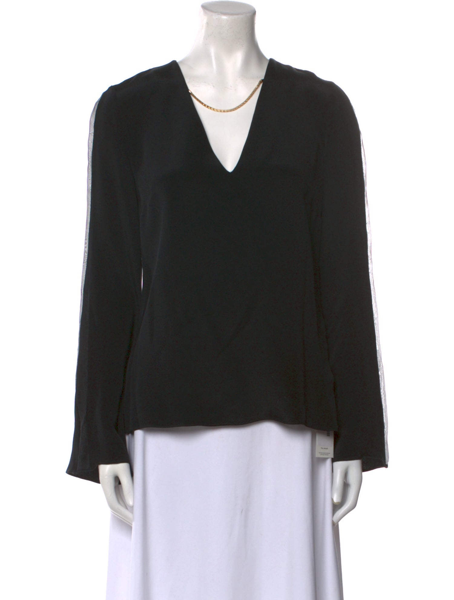 Cushnie Silk V-Neck Blouse