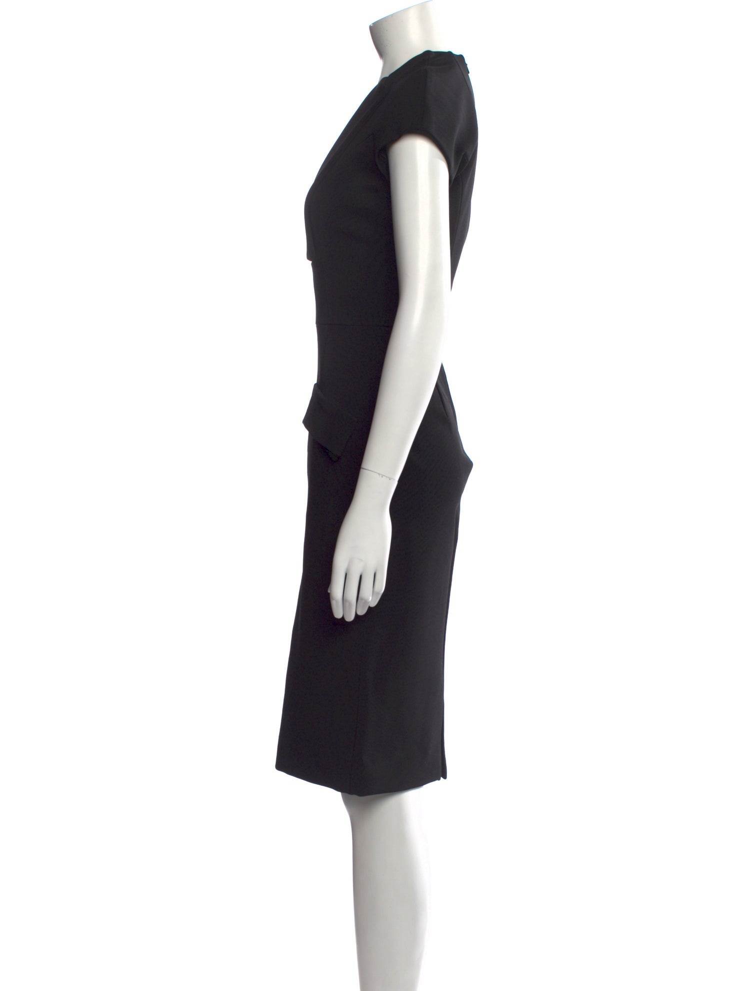 Cushnie V-Neck Midi Length Dress