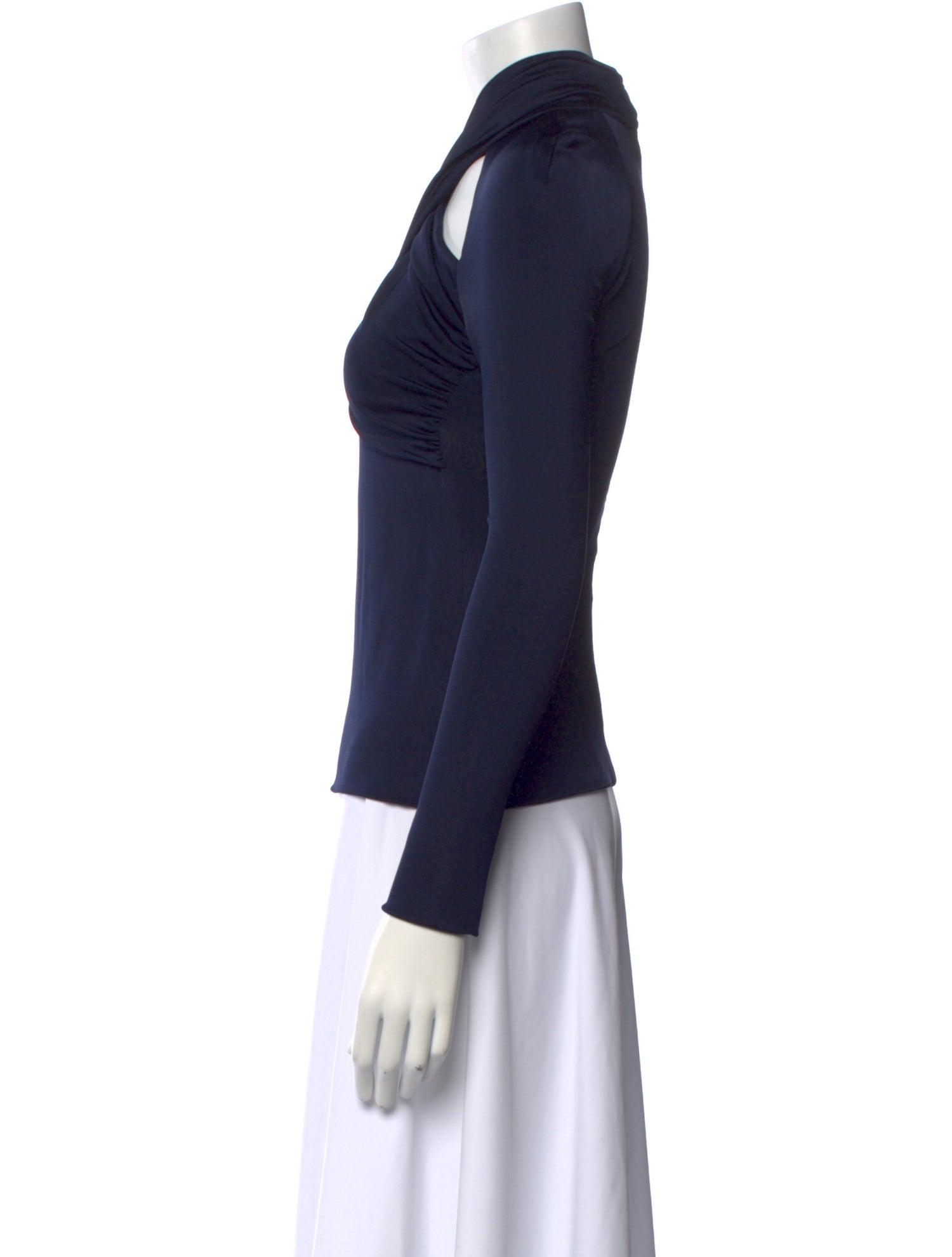 Cushnie V-Neck Long Sleeve Top