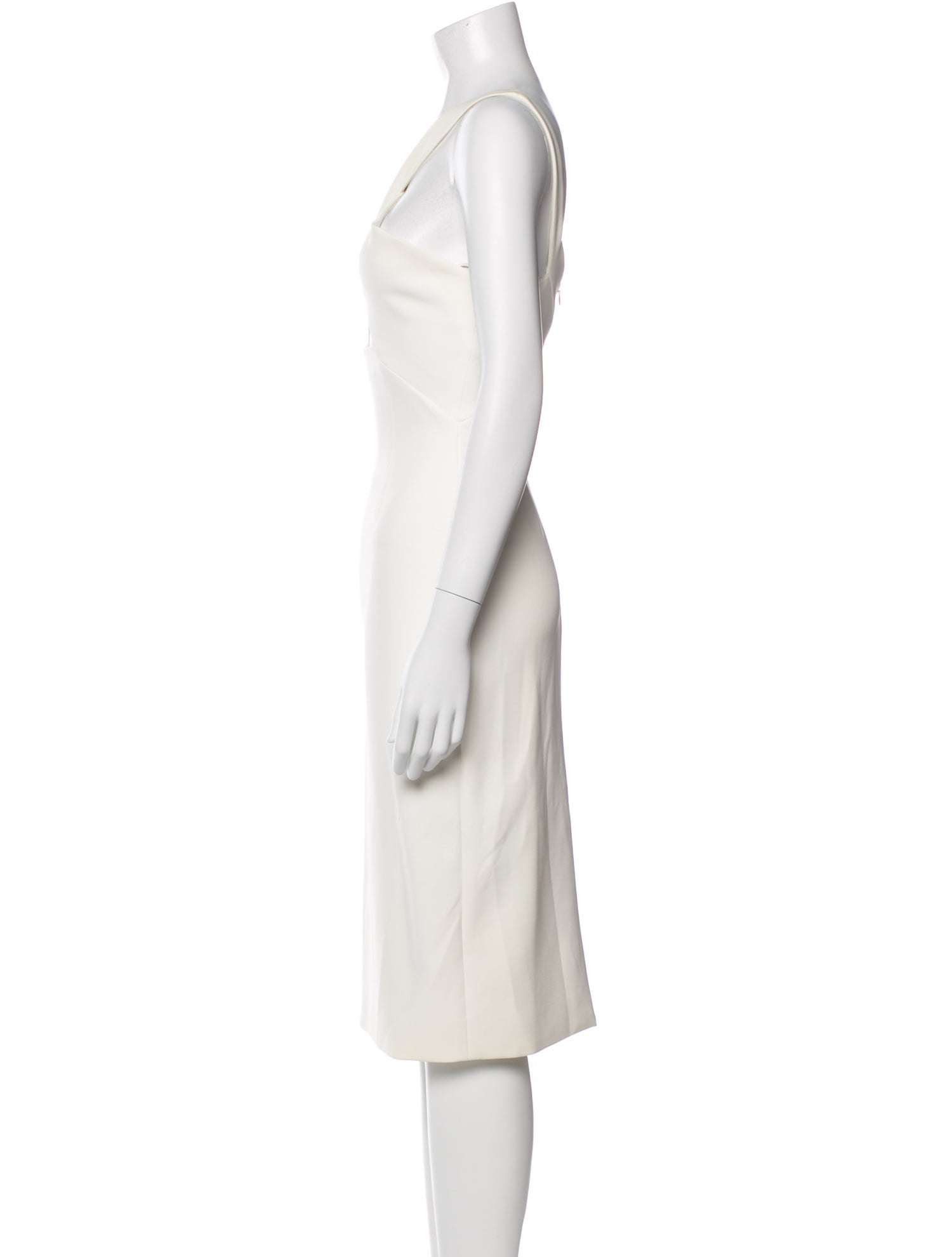 cushnie asymmetrical dress Cushnie Asymmetrical Knee-Length Dress - White Dresses, Clothing - CUS41631